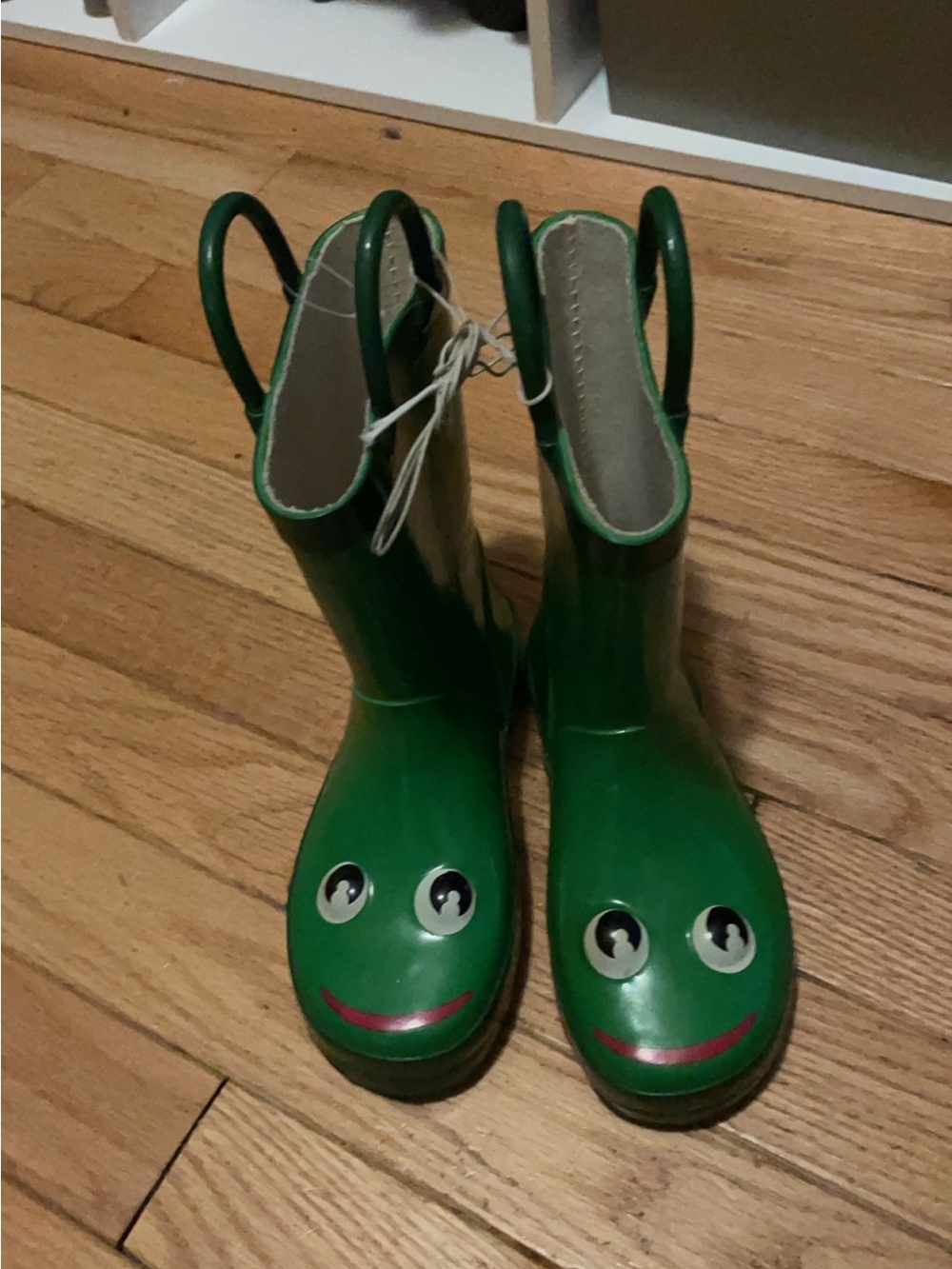 Kids Adorable Green Frog Rain & Snow Boots with Easy Pull Handles